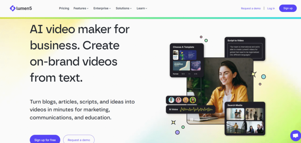 Lumen5, an Unlucid AI alternative 