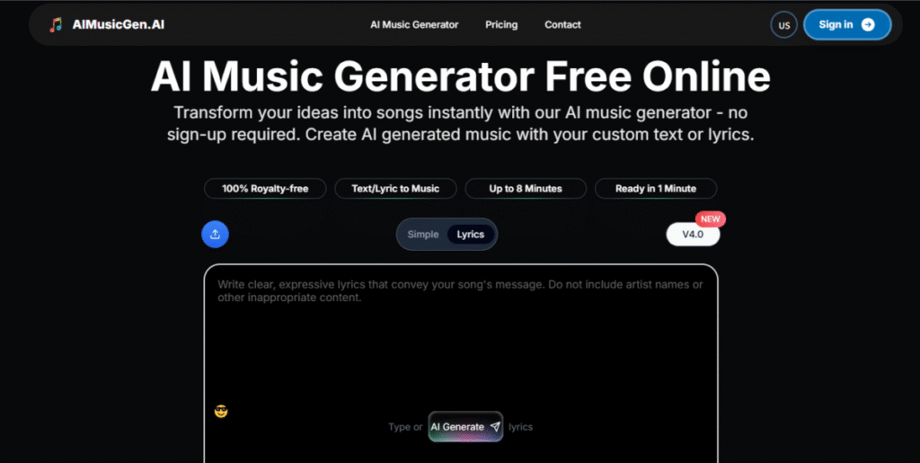 best AI music and song generators