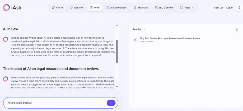 Fleshing out the outline