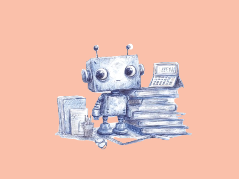 A robot taking account