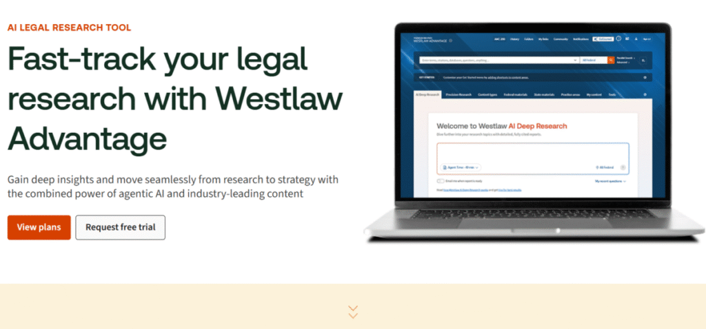 Westlaw Advantage, a legal AI tool