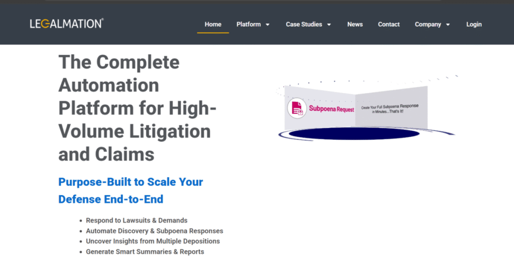 LegalMation, a legal AI tools