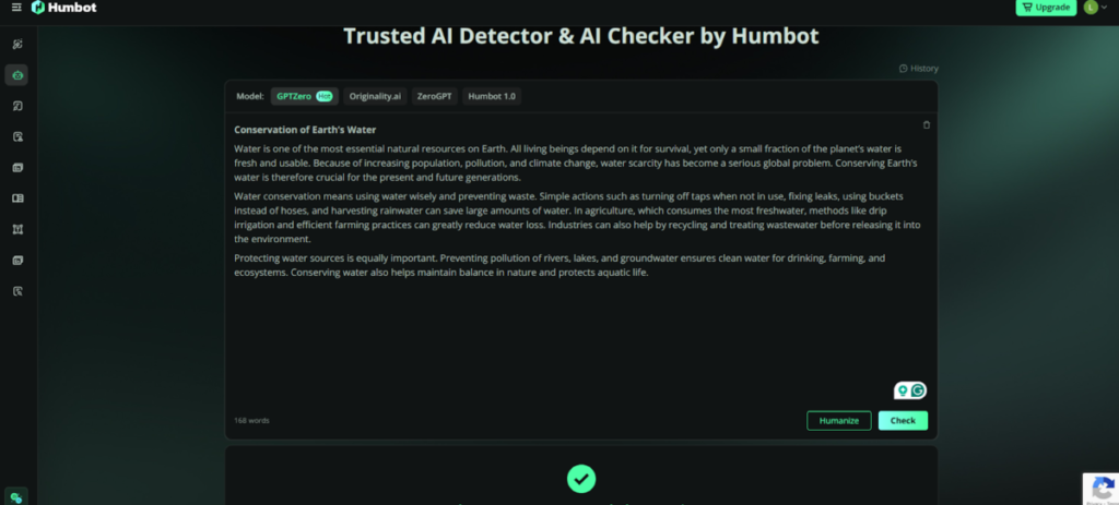 Humbot AI detector