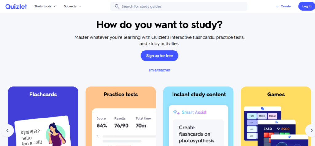 Quizlet, a Doctrina AI alternative