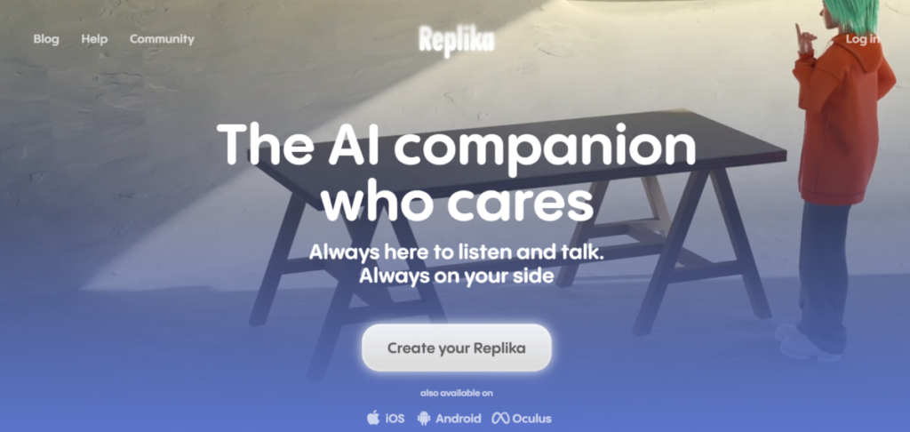 Replika, a Wsup AI alternative