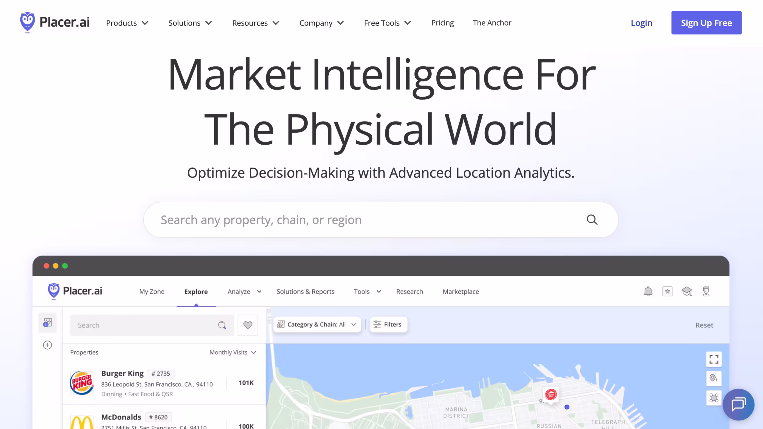 Placer AI landing page