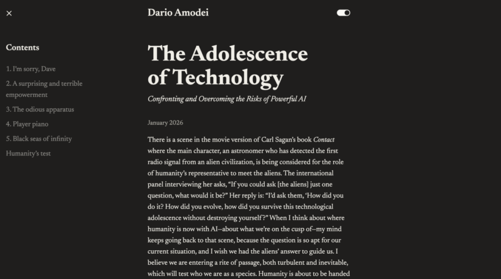 Claude 5: the adolescence of technology