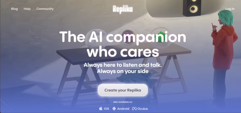 Replika, a Nastia AI alternative