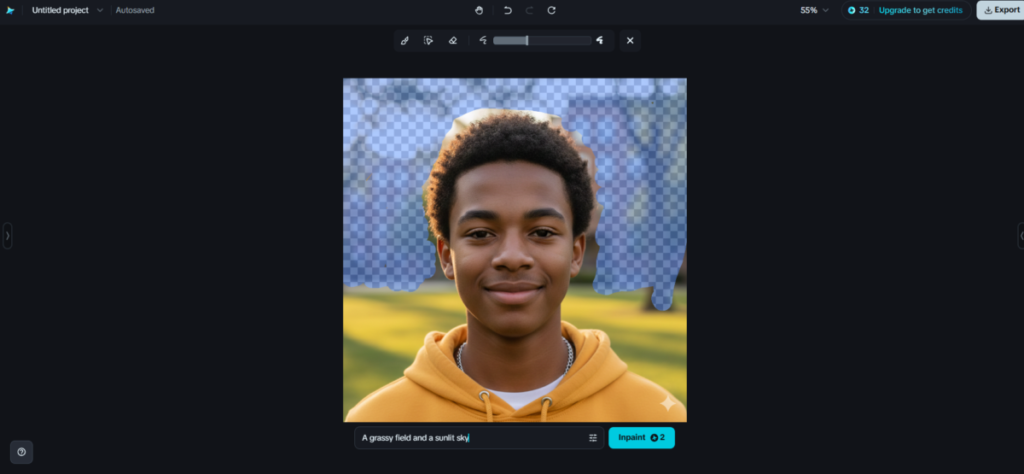 Dreamina's inpainting