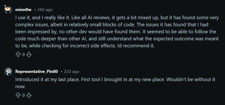 A reddit review of CodeRabbit