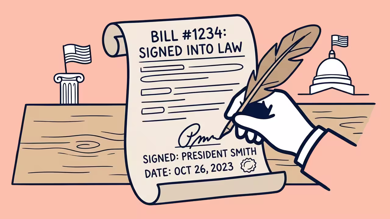 A bill signed into law