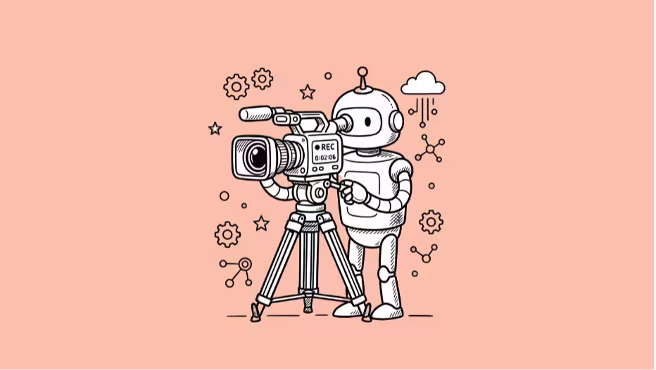A robot shooting a video