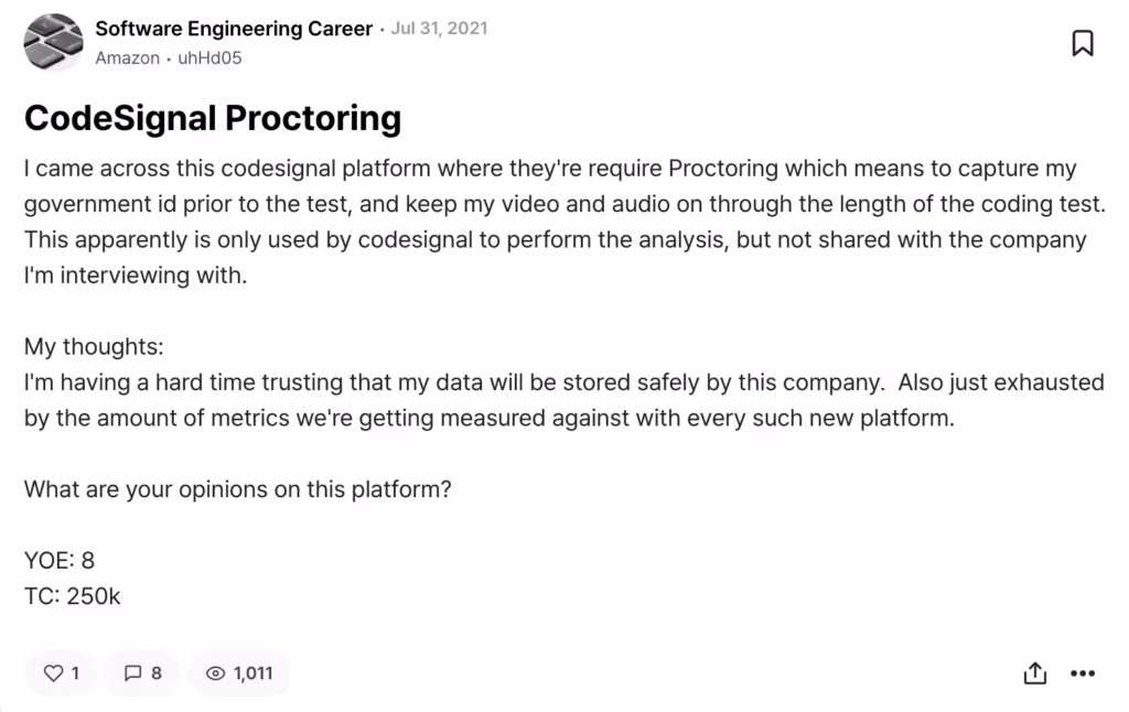 Codesignal review Blind