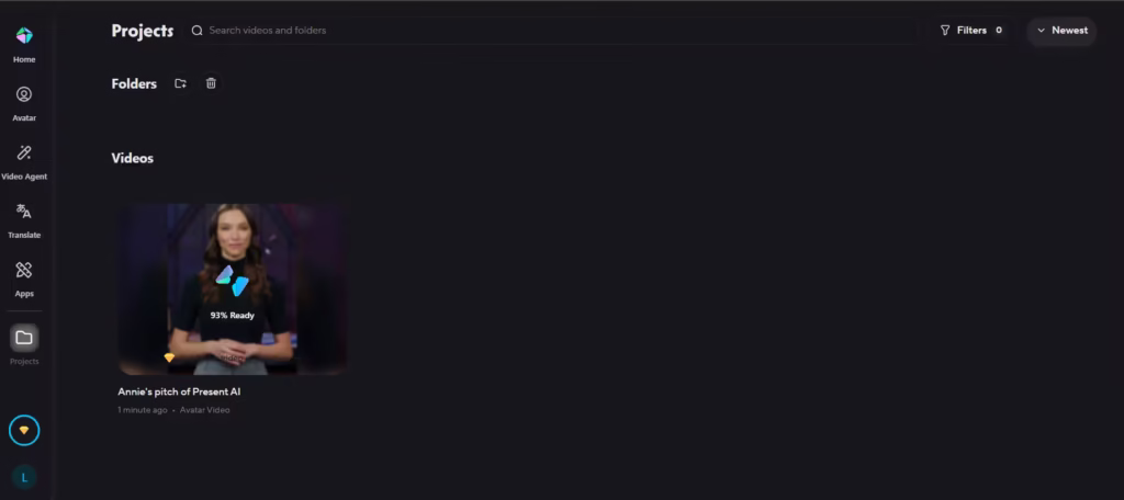 Generating a video with HeyGen