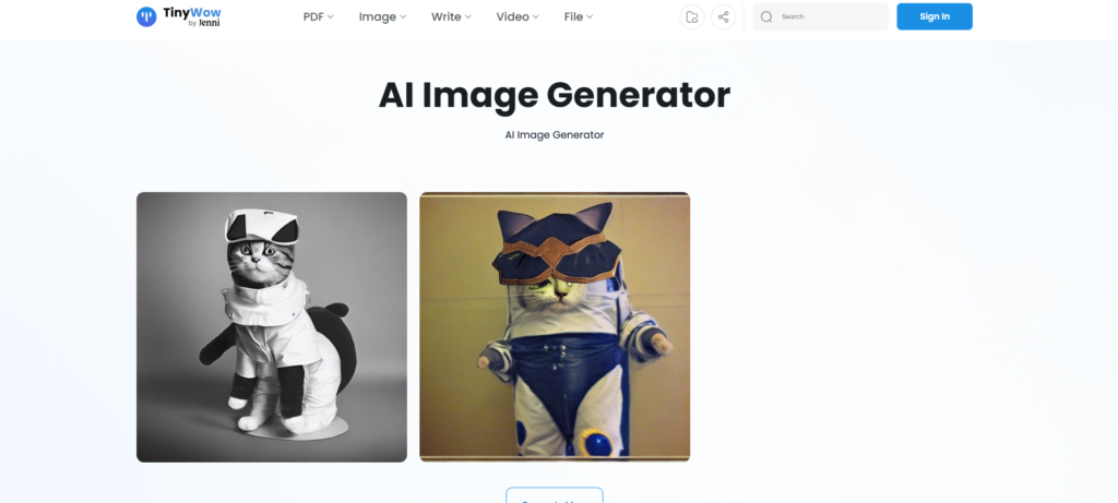 AI generated image from Tinywow