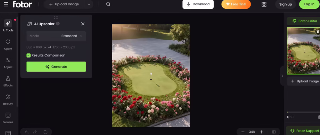Fotor for landscape design