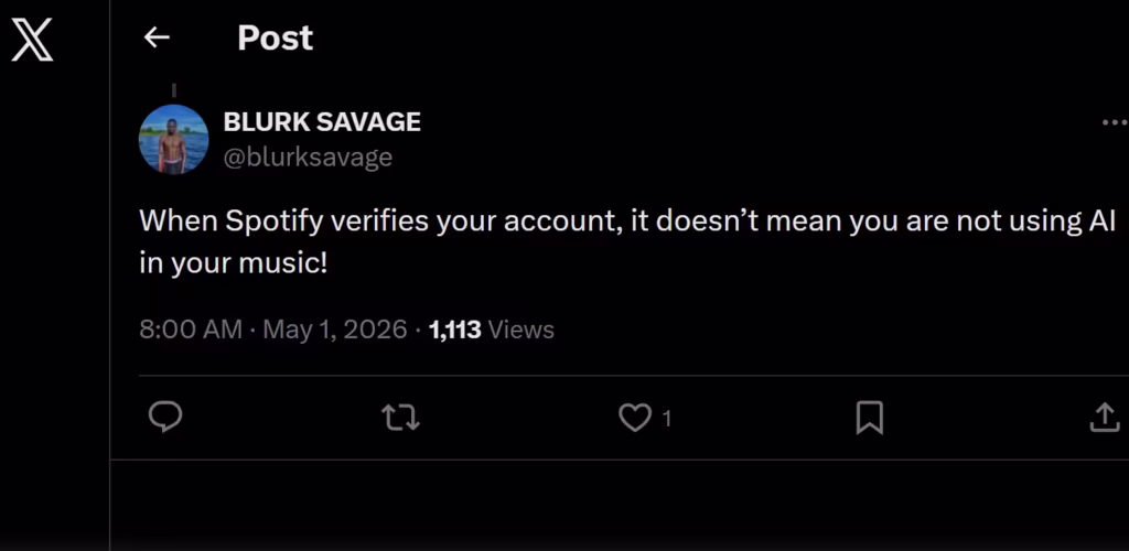 Criticism of Spotify's verification badge