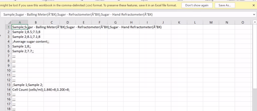 Excel to CSv file conversion