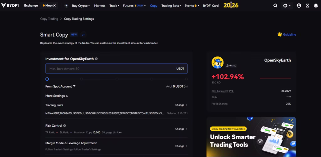 Copy trading