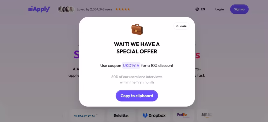 AIApply discount