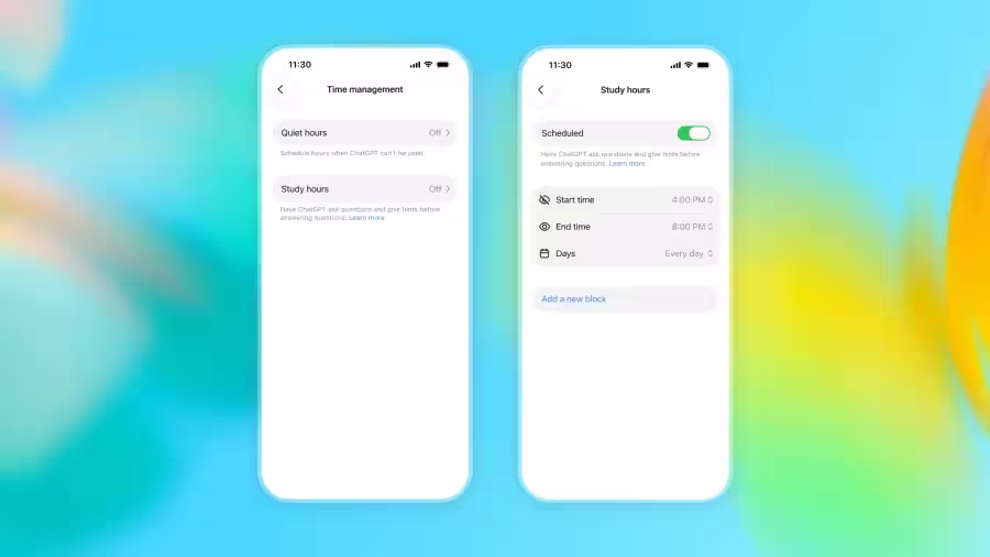 Parental controls on ChatGPT for Teens