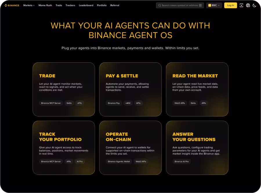 What Binance Agent OS can do