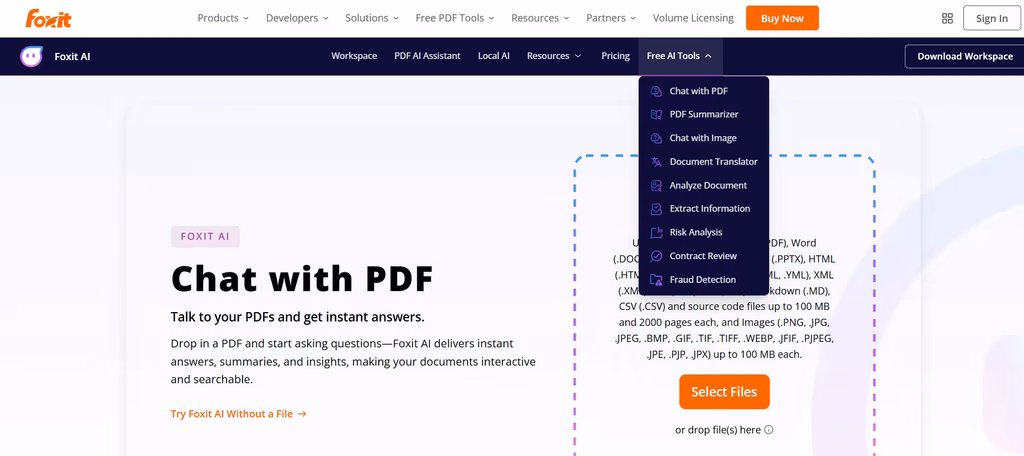 Foxit's Chat with PDF