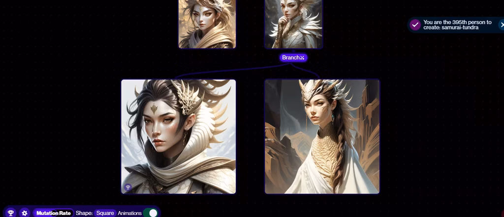 Branching out with Artbreeder