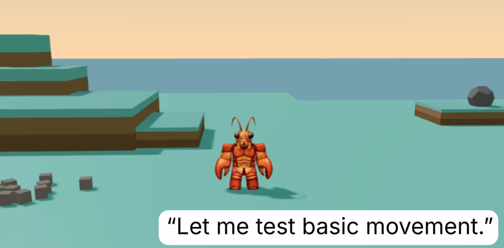 An AI agent in a simulated environment