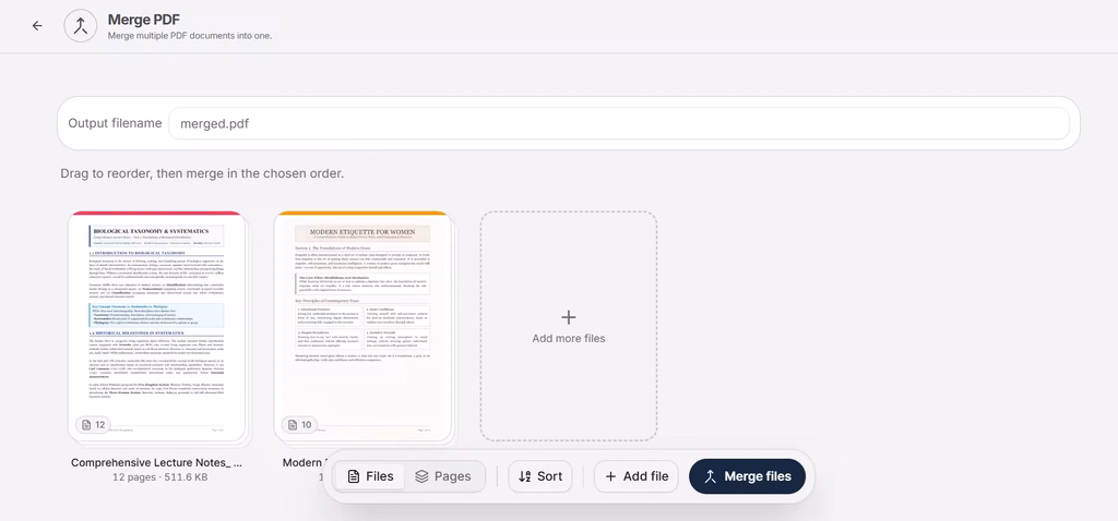 Merge PDF
